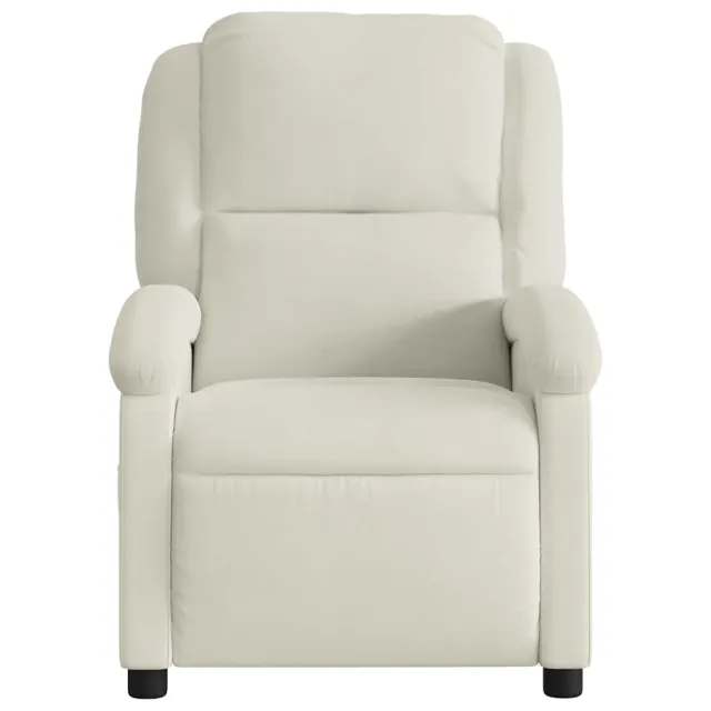 Fauteuil inclinable de massage électrique crème velours