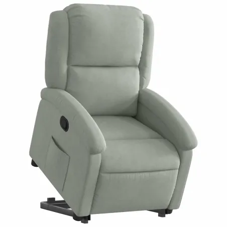 Fauteuil inclinable Gris clair Velours