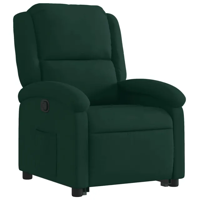 Fauteuil inclinable Vert foncé Velours