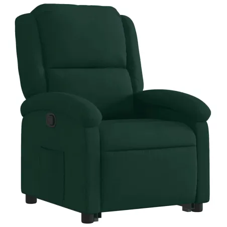 Fauteuil inclinable Vert foncé Velours