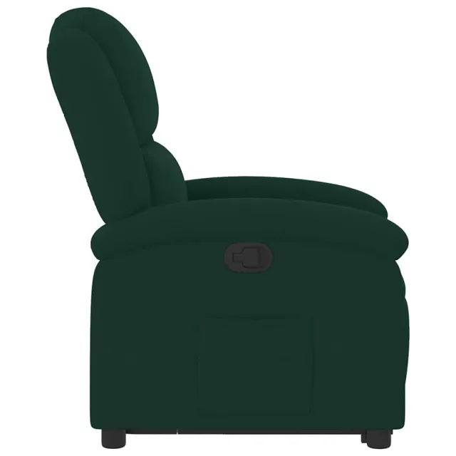 Fauteuil inclinable Vert foncé Velours