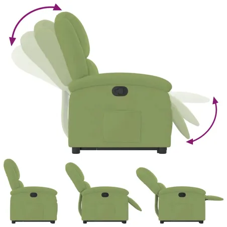 Fauteuil inclinable Vert clair Velours