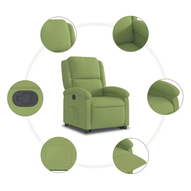 Fauteuil inclinable Vert clair Velours