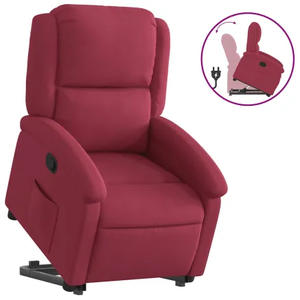 Fauteuil inclinable Rouge bordeaux Velours 2