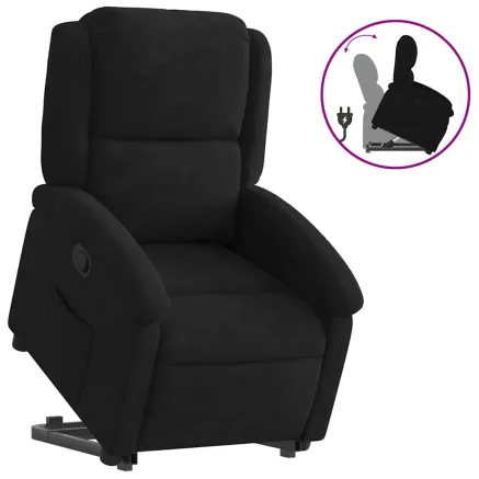 Fauteuil inclinable Noir Velours 2