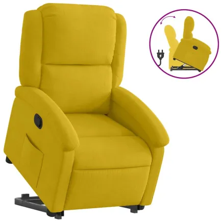 Fauteuil inclinable Jaune Velours 2