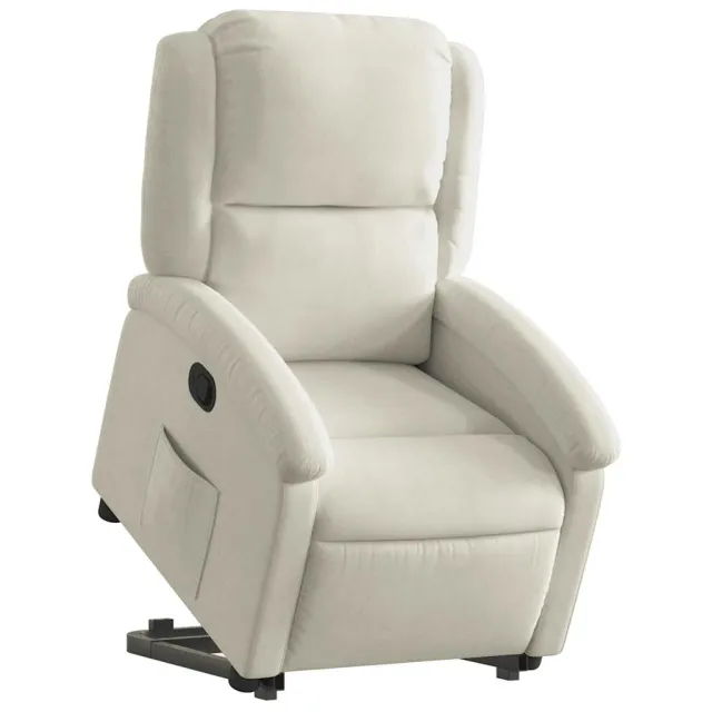 Fauteuil inclinable Crème Velours