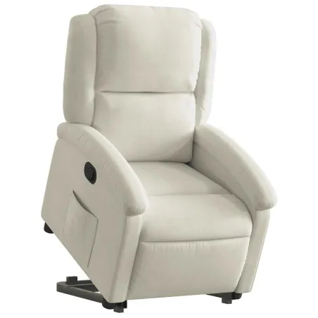Fauteuil inclinable Crème Velours