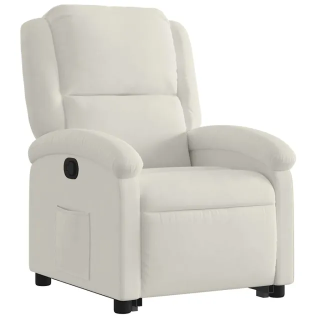 Fauteuil inclinable Crème Velours
