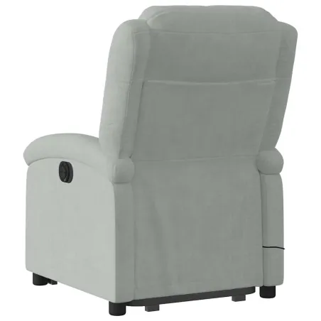Fauteuil de massage inclinable Gris clair Velours