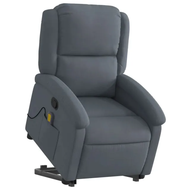 Fauteuil de massage inclinable Gris foncé Velours
