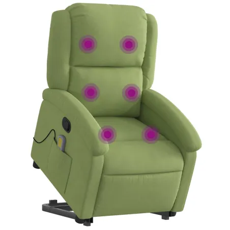 Fauteuil de massage inclinable Vert clair Velours