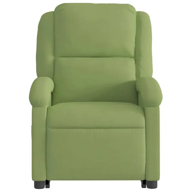 Fauteuil de massage inclinable Vert clair Velours