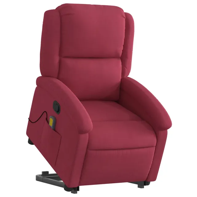 Fauteuil de massage inclinable Rouge bordeaux Velours
