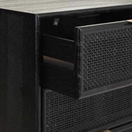 Ladenkast Alexandra House Living Zwart Gouden Hout MDF