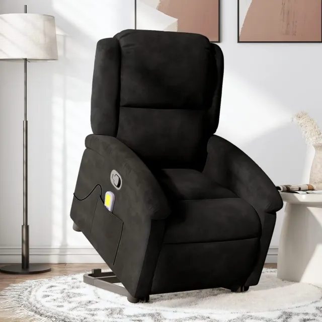 Fauteuil de massage inclinable Noir Velours
