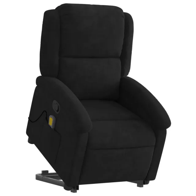 Fauteuil de massage inclinable Noir Velours