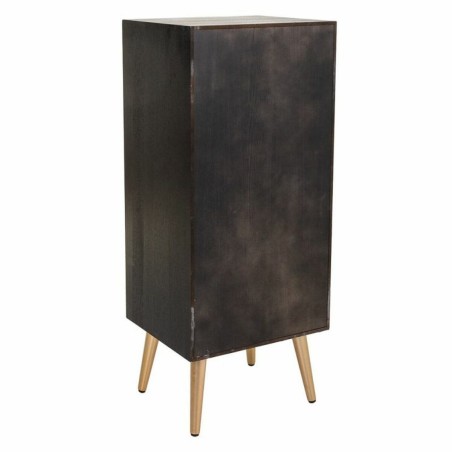 Ladenkast Alexandra House Living Zwart Gouden Hout MDF