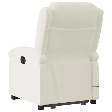 Fauteuil de massage inclinable Crème Velours