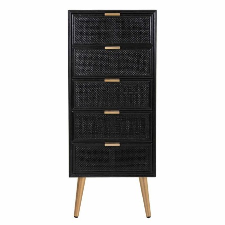 Ladenkast Alexandra House Living Zwart Gouden Hout MDF