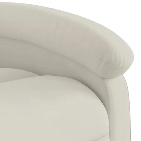 Fauteuil de massage inclinable Crème Velours