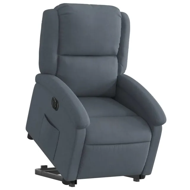Fauteuil inclinable électrique gris foncé velours