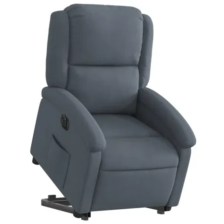 Fauteuil inclinable électrique gris foncé velours