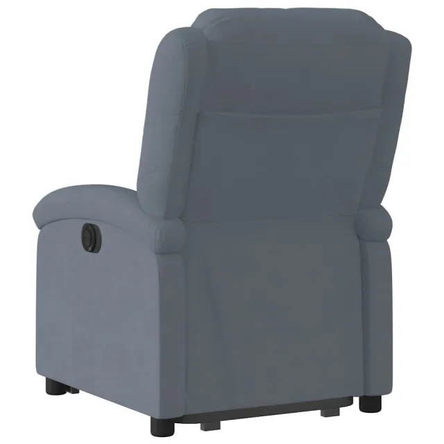 Fauteuil inclinable électrique gris foncé velours