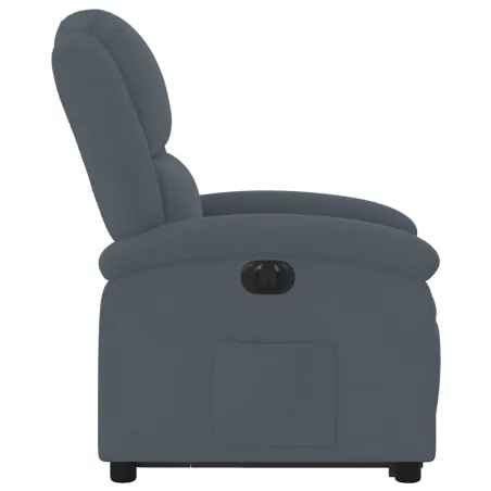 Fauteuil inclinable électrique gris foncé velours