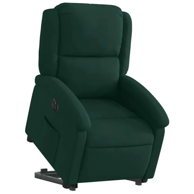 Fauteuil inclinable électrique vert foncé velours