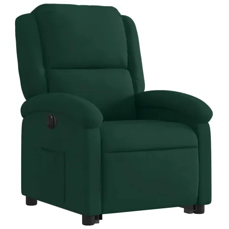 Fauteuil inclinable électrique vert foncé velours