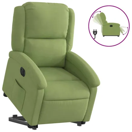 Fauteuil inclinable électrique vert clair velours 2