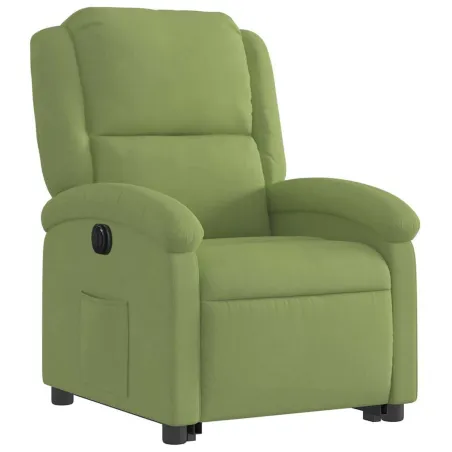 Fauteuil inclinable électrique vert clair velours