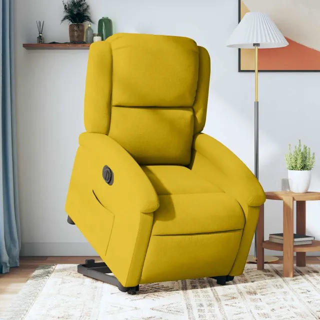 Fauteuil inclinable électrique jaune Velours