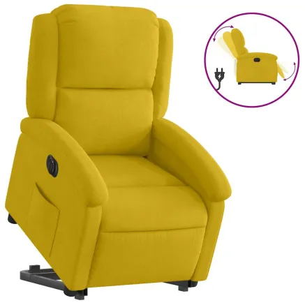 Fauteuil inclinable électrique jaune Velours 2