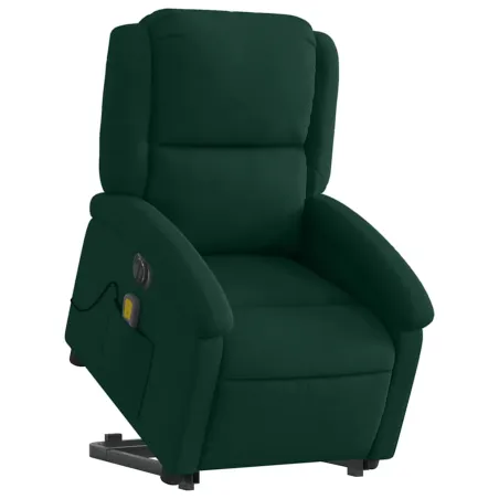 Fauteuil inclinable de massage électrique vert foncé velours