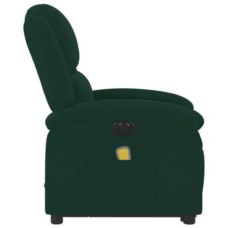 Fauteuil inclinable de massage électrique vert foncé velours