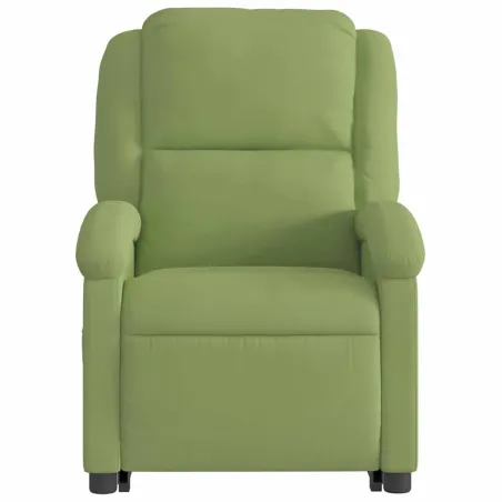 Fauteuil inclinable de massage électrique vert clair velours