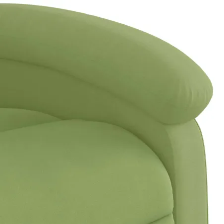 Fauteuil inclinable de massage électrique vert clair velours