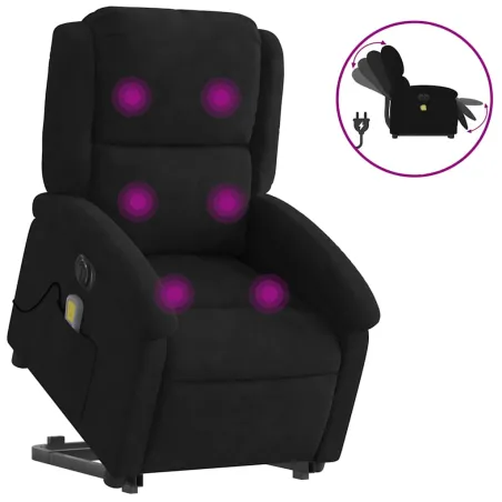 Fauteuil inclinable de massage électrique noir velours