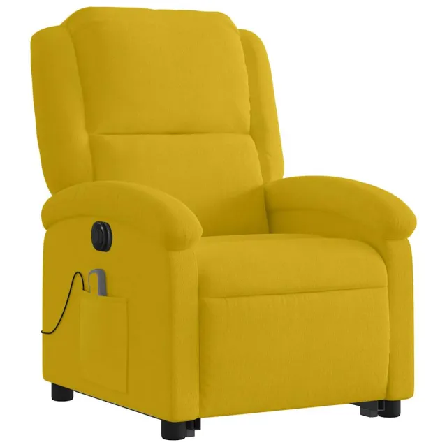 Fauteuil inclinable de massage électrique jaune velours