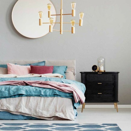 Cómoda Alexandra House Living Negro Madera MDF 35 x 81 x 80 cm 2