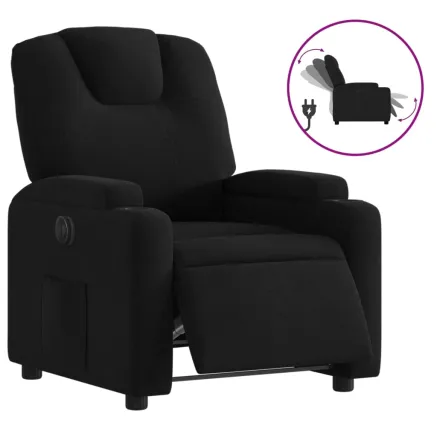 Fauteuil inclinable électrique Noir Tissu 2