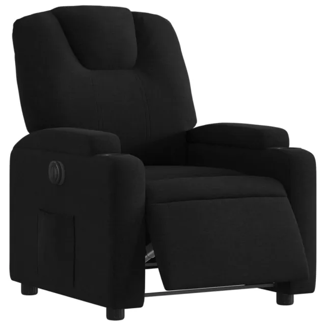 Fauteuil inclinable électrique Noir Tissu