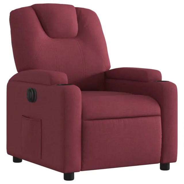 Fauteuil inclinable électrique Rouge bordeaux Tissu