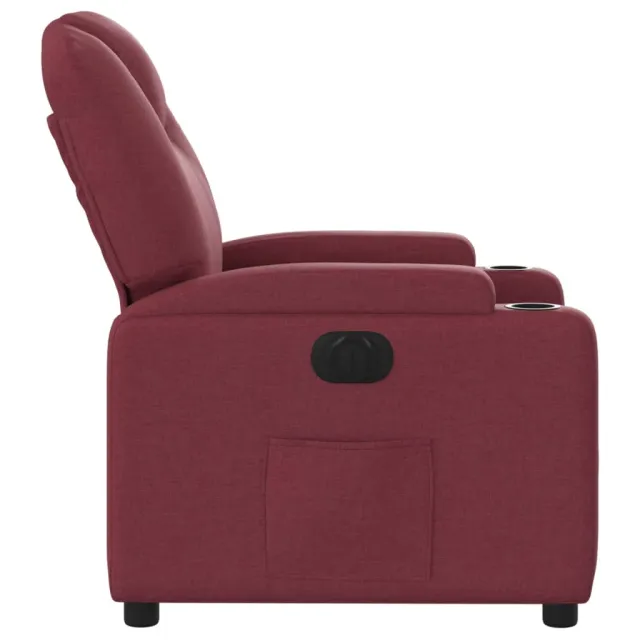 Fauteuil inclinable électrique Rouge bordeaux Tissu