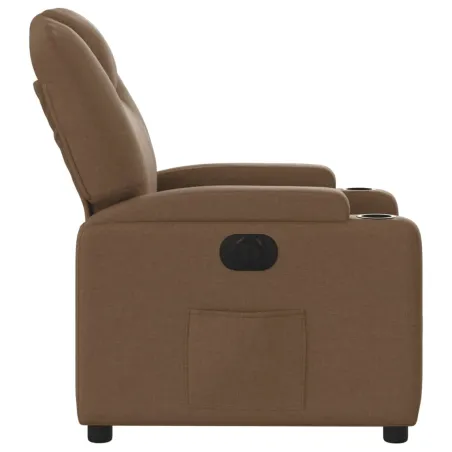 Fauteuil inclinable électrique Marron Tissu