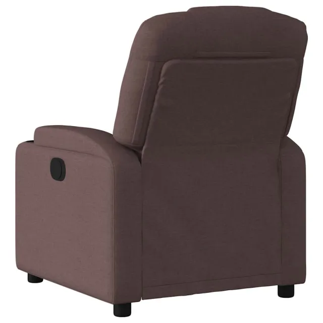 Fauteuil inclinable électrique Marron foncé Tissu