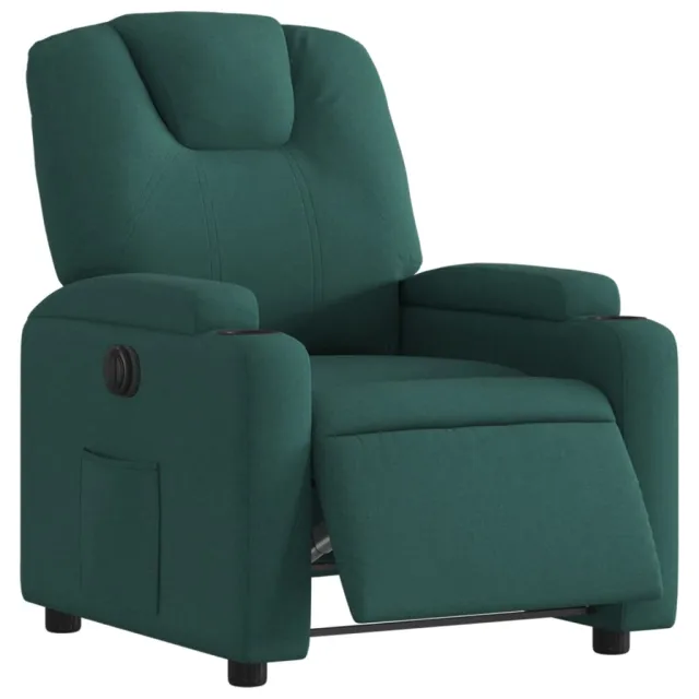 Fauteuil inclinable électrique Vert foncé Tissu