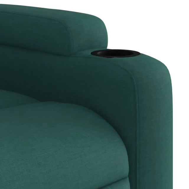 Fauteuil inclinable électrique Vert foncé Tissu